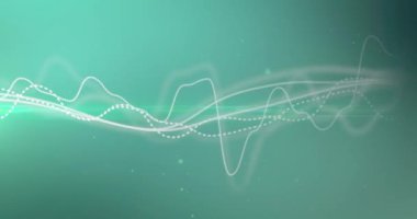 Yeşil arkaplan üzerinde hareket eden neon bağlantı ağının animasyonu. küresel bağlantılar ve ağ konsepti dijital olarak oluşturulmuş konsept.