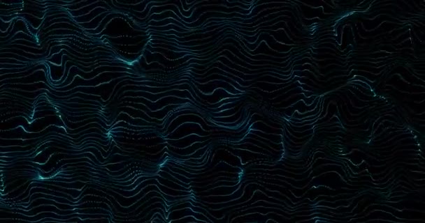 Animazione Sfondo Nero Con Onde Blu Movimento Colore Movimento Concetto — Video Stock