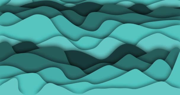 緑の波が動く背景のアニメーション デジタルインターフェースの概念をデジタルで生成したビデオ — ストック動画