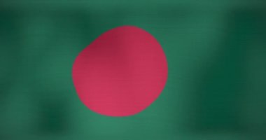 Hareket eden bangladeş bayrağının animasyonu. Ulusal vatanseverlik ve kutlama konsepti dijital olarak oluşturulmuş video.