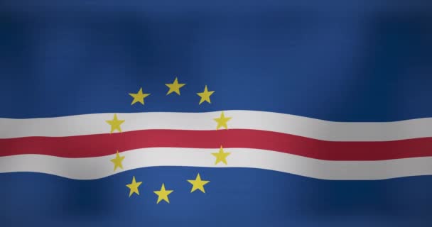 Animação Bandeira Movimento Cabo Verde Acenando Conceito Nacional Patriotismo Celebração — Vídeo de Stock