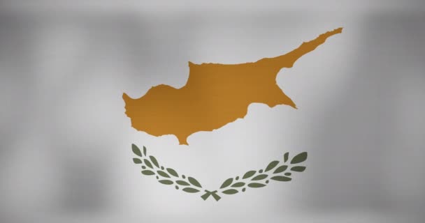 Animering Rörlig Flagga Cyprus Viftar Nationell Patriotism Och Firande Koncept — Stockvideo