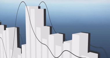 Gri arkaplanda veri işleme resmi. küresel iş, finans, bağlantılar ve dijital arayüz konsepti dijital olarak oluşturulmuş görüntü.