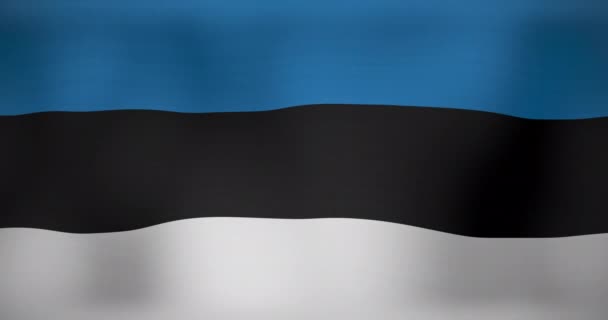 Animation Moving Flag Estonia Waving National Patriotism Celebration Concept Digitally — Stock Video