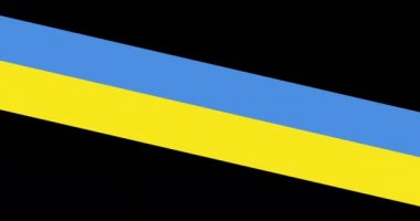 Mavi ve sarı çizgilerin Ukrayna bayrağına dönüşmesi. Ukrayna krizi, destek ve uluslararası politika konsepti dijital olarak oluşturuldu.