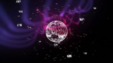 Dünya üzerindeki sayılarla bağlantı ağının animasyonu. küresel bağlantılar, dijital arayüz ve ağ konsepti dijital olarak oluşturulmuş video.