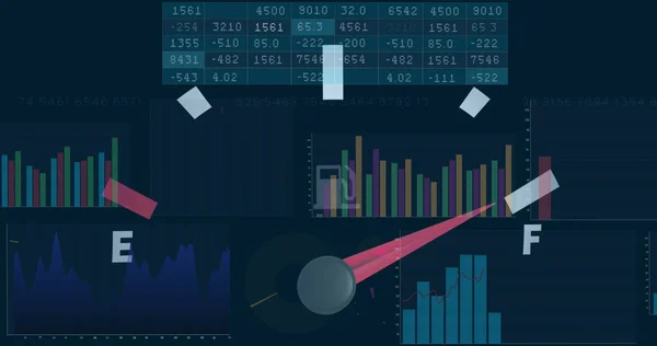 Bild Der Datenverarbeitung Über Der Autotafel Globales Geschäft Finanzen Verbindungen — Stockfoto