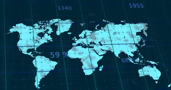 Imagen Del Mapa Mundial Sobre Procesamiento Datos Crisis Ucraniana Concepto —  Fotos de Stock