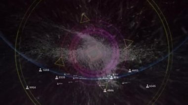 Dünya üzerindeki insan simgeleri ve sayılarıyla bağlantı ağının animasyonu. küresel bağlantılar, ağlar ve veri işleme konsepti dijital olarak oluşturulmuş video.