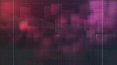 Şebeke ve kareler üzerinde veri işleme animasyonu. küresel veri işleme, iş ve dijital arayüz kavramı dijital olarak oluşturulmuş video.