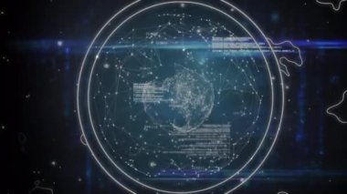 Dünya çapında bağlantı ve veri işleme ağının animasyonu. küresel bağlantılar, ağlar ve veri işleme konsepti dijital olarak oluşturulmuş video.