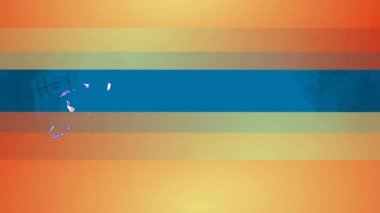 Renkli arkaplandaki iyi titreşimlerin metin ve satırlarının animasyonu. Sosyal medya ve iletişim arayüzü kavramı dijital olarak oluşturulmuş video.