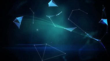 Bağlantı ağı üzerinden Dünya 'nın animasyonu. küresel teknoloji, veri işleme ve dijital arayüz kavramı dijital olarak oluşturulmuş video.