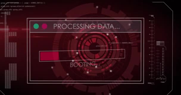 Animação Processamento Dados Sobre Digitalização Escopos Conceito Global Computação Processamento — Vídeo de Stock