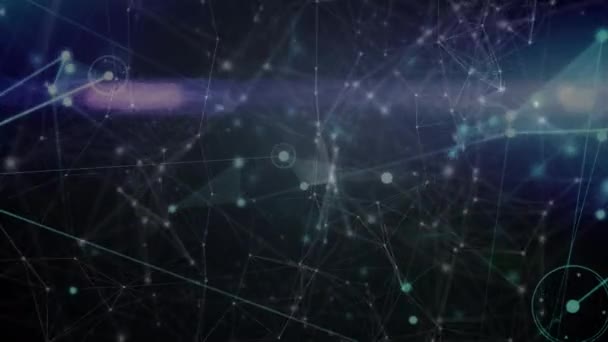 Анімація Мережі Язків Піктограмами Синьому Фоні Концепція Соціальних Медіа Комунікаційного — стокове відео