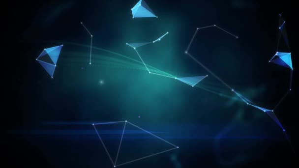 Animatie Van Aardbol Het Netwerk Van Verbindingen Mondiale Technologie Gegevensverwerking — Stockvideo