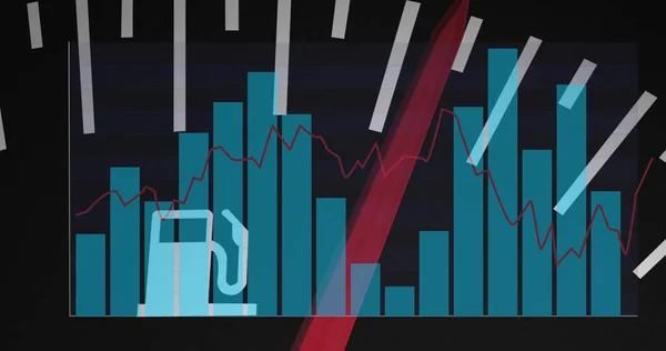 Imagen Del Procesamiento Datos Sobre Panel Del Automóvil Negocio Global — Foto de Stock