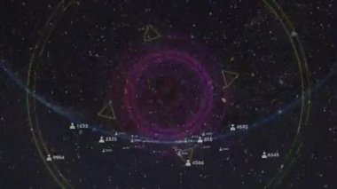 Dünya üzerindeki insan simgeleri ve sayılarıyla bağlantı ağının animasyonu. küresel bağlantılar, ağlar ve veri işleme konsepti dijital olarak oluşturulmuş video.