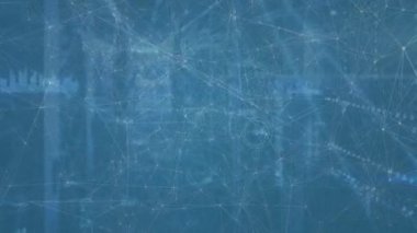 Sunucular üzerinden bağlantı ağının ve çeşitli verilerin animasyonu. global internet, bilgisayarlar, veri işleme, bağlantılar ve teknoloji konsepti dijital olarak oluşturulmuş video.