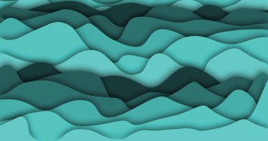 Hareket eden yeşil dalgalı arkaplan resmi. renk, hareket ve dijital arayüz kavramı dijital olarak oluşturuldu.