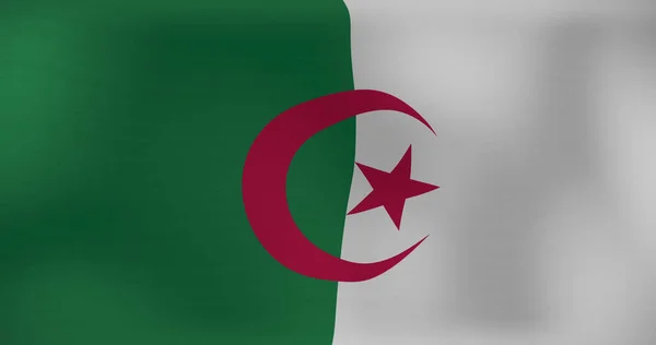 Image Waving Flag Algeria National Symbols Patriotism Independence Concept Digitally — Stock Photo, Image