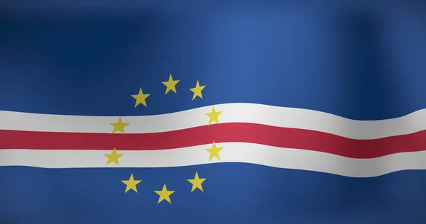 Изображение Движущегося Флага Кабо Верде Национальный Патриотизм Концепция Празднования Цифровом — стоковое фото