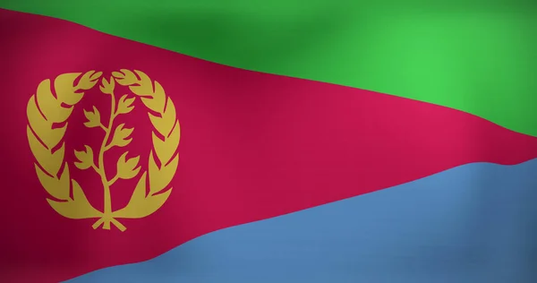 Imagen Bandera Movimiento Eritrea Ondeando Patriotismo Nacional Concepto Celebración Imagen —  Fotos de Stock