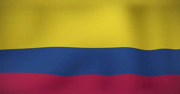 Εικόνα Της Κινούμενης Σημαίας Της Κολομβίας Που Κυματίζει Εθνικός Πατριωτισμός — Φωτογραφία Αρχείου