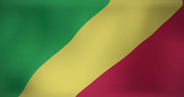 Εικόνα Της Κινούμενης Σημαίας Του Congo Που Κυματίζει Εθνικός Πατριωτισμός — Φωτογραφία Αρχείου