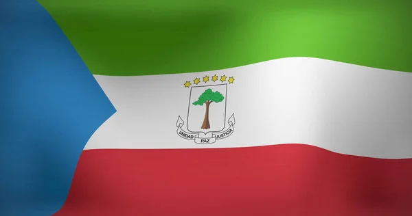 Imagen Bandera Movimiento Guinea Ecuatorial Ondeando Patriotismo Nacional Concepto Celebración —  Fotos de Stock