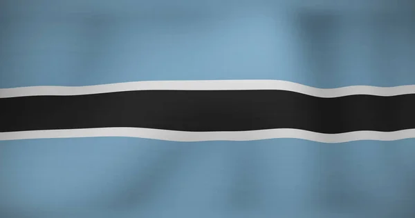 Εικόνα Της Κινούμενης Σημαίας Του Botswana Κουνώντας Εθνικός Πατριωτισμός Και — Φωτογραφία Αρχείου