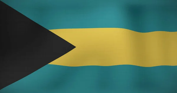 Εικόνα Της Κινούμενης Σημαίας Των Bahamas Κυματίζει Εθνικός Πατριωτισμός Και — Φωτογραφία Αρχείου