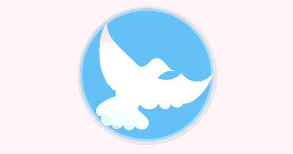 Image Dove Icon White Background Ukraine Crisis International Politics Concept — Stock Photo, Image