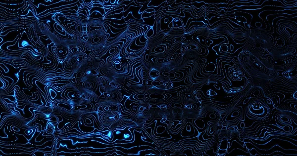 Immagine Sfondo Nero Con Onde Blu Movimento Colore Movimento Interfaccia — Foto Stock