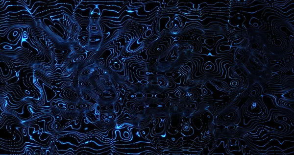 Immagine Sfondo Nero Con Onde Blu Movimento Colore Movimento Interfaccia — Foto Stock