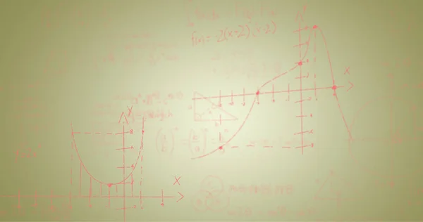 Bild Handskrivna Matematiska Formler Över Grön Bakgrund Vetenskap Matematik Och — Stockfoto