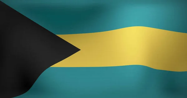 Wizerunek Poruszającej Się Flagi Bahamów Machających Narodowy Patriotyzm Koncepcja Celebracji — Zdjęcie stockowe