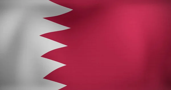 Εικόνα Της Κινούμενης Σημαίας Του Μπαχρέιν Ανεμίζει Εθνικός Πατριωτισμός Και — Φωτογραφία Αρχείου