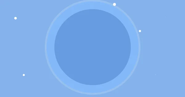 白い点で青の背景に脈動する円の画像 色と動きの概念はデジタルで生成され — ストック写真