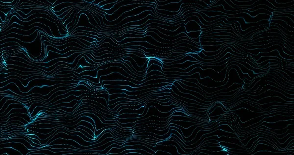 Изображение Черного Фона Движущимися Синими Волнами Концепция Цветового Двигательного Цифрового — стоковое фото