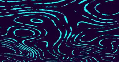 Mavi arka planda kusursuz döngü üzerinde hipnotik hareketlerle ilerleyen mavi çizgilerin animasyonu. renk ve hareket kavramı dijital olarak oluşturulmuş video.