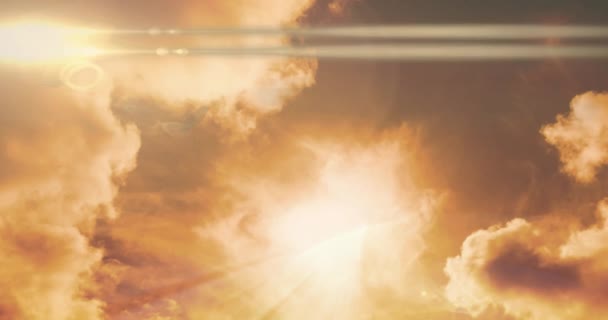 Анімація Біблії Над Трьома Християнськими Хрестами Помаранчевими Хмарами Великодня Християнство — стокове відео
