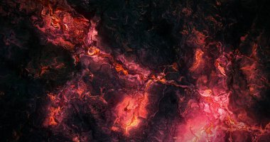 Kırmızı ve turuncu dalgalı bir arkaplan görüntüsü. renk, hareket ve dijital arayüz kavramı dijital olarak oluşturuldu.