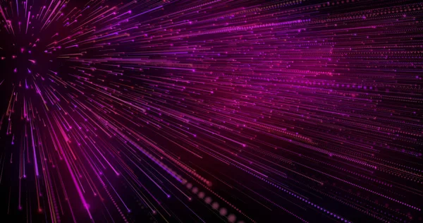 Afbeelding Van Achtergrond Met Bewegende Roze Violette Lijnen Digitaal Gegenereerd — Stockfoto