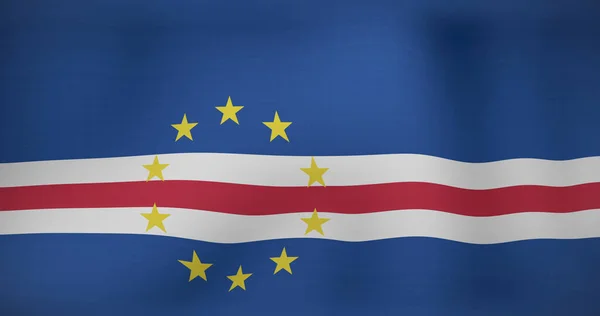 Изображение Движущегося Флага Кабо Верде Национальный Патриотизм Концепция Празднования Цифровом — стоковое фото