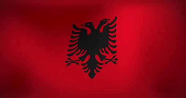 Immagine Bandiera Mobile Galleggiante Albania Patriottismo Concetto Celebrazione Immagine Generata — Foto Stock