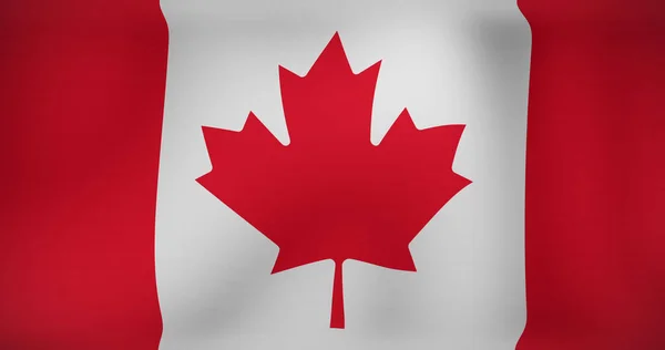 Изображение Движущегося Флага Канады Национальный Патриотизм Концепция Празднования Цифровом Виде — стоковое фото