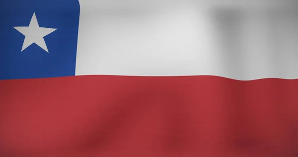 Imagem Uma Bandeira Movimento Chile Acenando Conceito Nacional Patriotismo Celebração — Fotografia de Stock