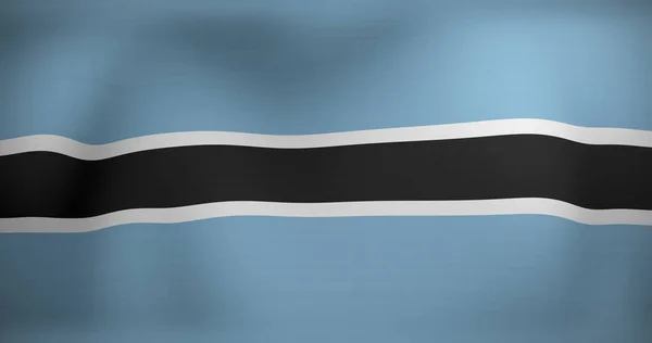 Εικόνα Της Κινούμενης Σημαίας Του Botswana Κουνώντας Εθνικός Πατριωτισμός Και — Φωτογραφία Αρχείου