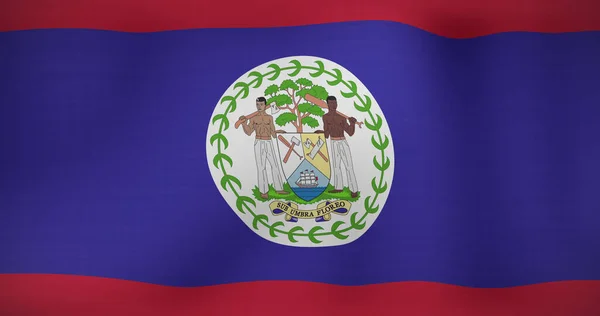 Image Moving Flag Belize Waving National Patriotism Celebration Concept Digitally — Stock Photo, Image